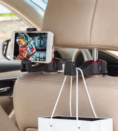 Car Back Seat Hook Multi-Function Hanging Storage Mobile Phone Holder Lazy Bracket Rear Headrest
