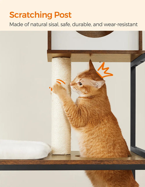 Load image into Gallery viewer, Kimmel 58&quot; Cat Condo with Litter Box Enclosure and Elevated Bowls
